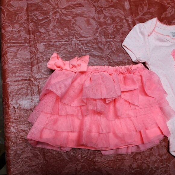 New Just One You Carter's Pink Bunny Skirt Set Size Girl's 3 Months - Picture 3 of 3